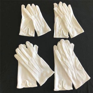 White 100% Cotton Men’s Boy’s Gloves with Snap Closure