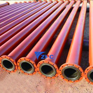 wear resistant sic ceramic-lined pipe