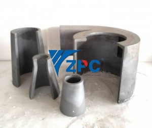 wear resistant ceramic liner and silicon carbide apex, alumina cone liner