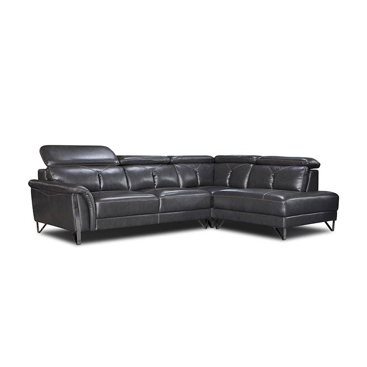 High Quality metal stents leather royal luxury corner sofa set