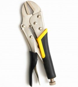10″ Backhand Straight Jaw Locking Pliers with Jacket