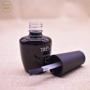 black coated empty glass bottle 13ml for GEL nail polish oil