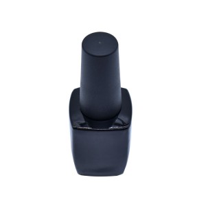 high quality 15ml shiny black coated glass bottle nail polish