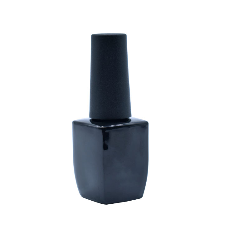 high quality 15ml shiny black coated glass bottle nail polish Featured Image