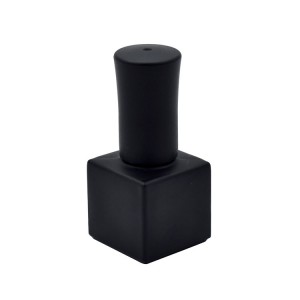 6ml square cube black painting empty nail glass bottle