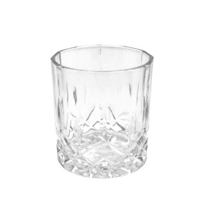 luxury transparent embossed wine glass cup