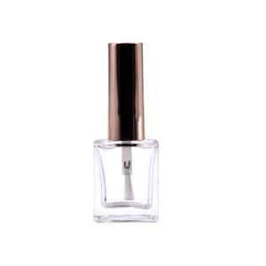 10ml clear nail polish glass bottle square shape