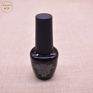 black coated empty glass bottle 13ml for GEL nail polish oil