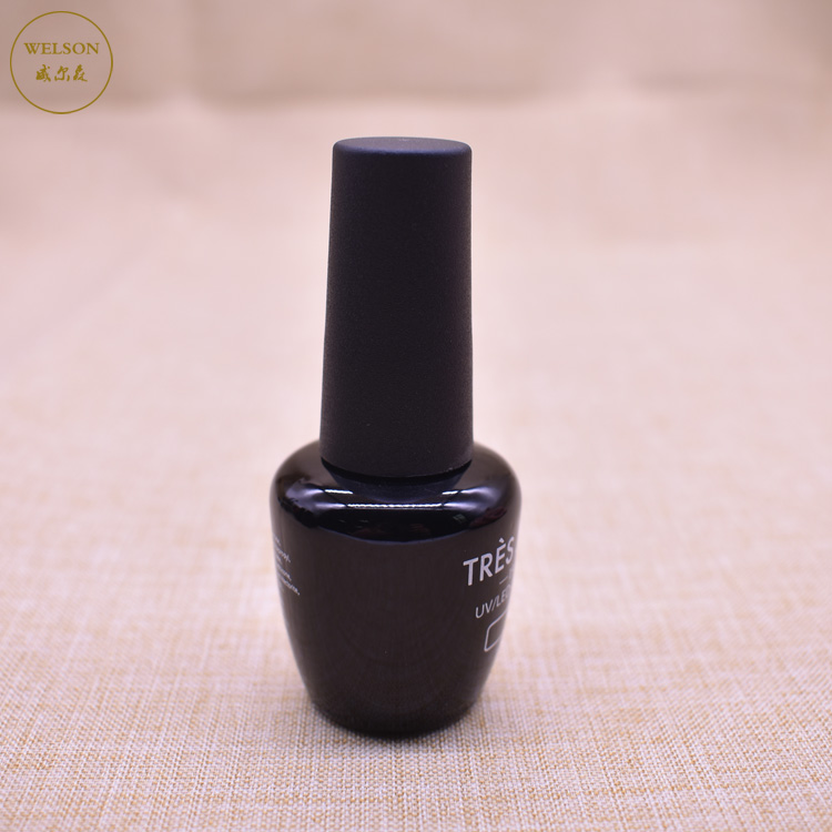 black coated empty glass bottle 13ml for GEL nail polish oil Featured Image
