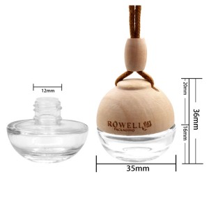 5ml air freshener car perfume bottle with wooden cap