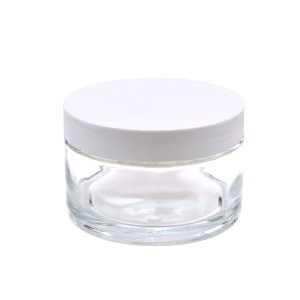 200g large empty round glass cream jar with Bakelite cap