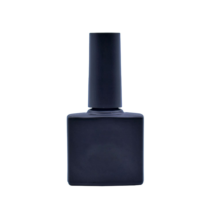 12ML flat square black coated nail polish bottles glass Featured Image