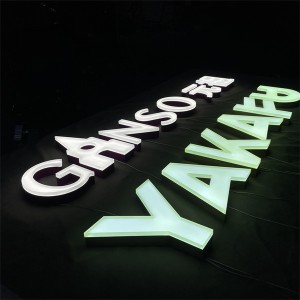 illuminated acrylic letters front lit signs led letters for wall store front acrylic sign