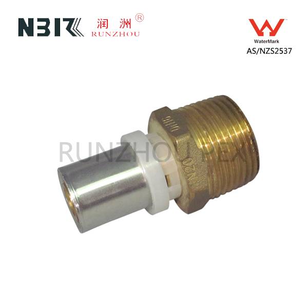 Manufactur standard Press Fitting/elbow For Pex Pipe Brass Pipe Fitting Cross -
 Male Straight Connector – RZPEX
