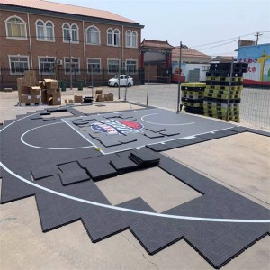 Cheap home backyard outdoor basketball court flooring interlock sport court flooring
