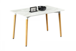 TXJ MDF with marble-looking glass dining table TD-2080