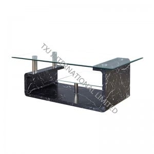 TT-1206 Tempered Glass Coffee Table With MDF Frame