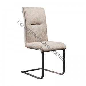 KUDO Fabric Dining Chair With Powder Coating Black Frame