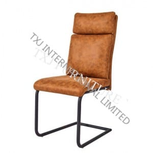 PATRICK Fabric Dining Chair With Black Powder Coating Frame