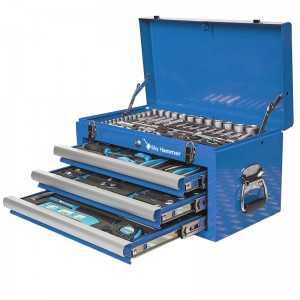 OEM/ODM China Lady Tool Set - Blue three-ply iron toolbox – Sky Hammer