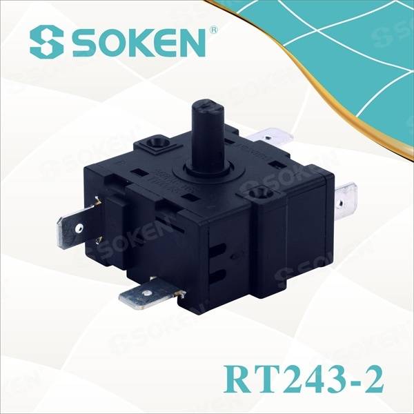 5-пазіцыйны паваротны пераключальнік з 16A 250V (RT243-2)