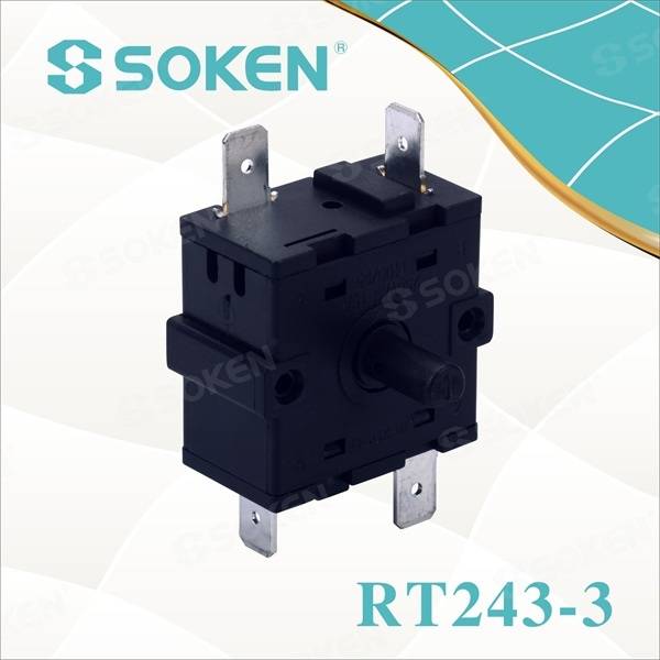 5-пазіцыйны паваротны пераключальнік з 16A 250V (RT243-3)