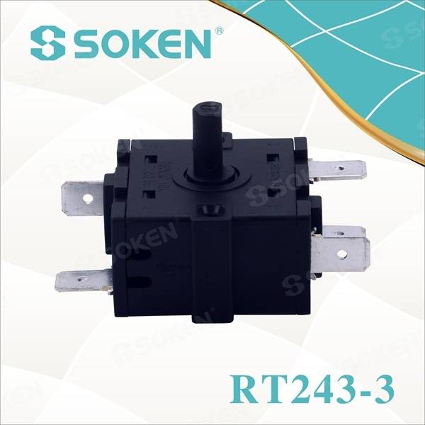 5 Posisi Rotary Switch sareng 16A 250V (RT243-3)