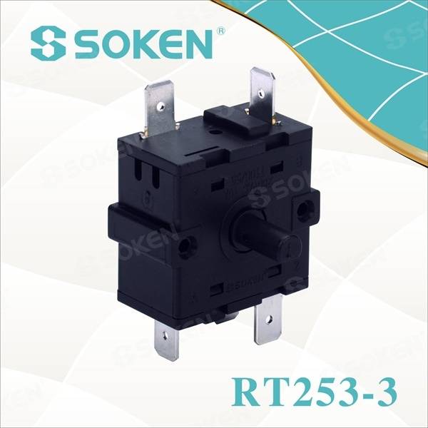 Interruptor giratorio de 6 posiciones para calentador (RT253-3)