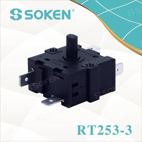 Comutator rotativ cu 6 poziții pentru încălzitor (RT253-3)