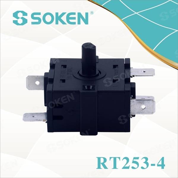 Multi Posisi Rotary Switch sareng 16A 250VAC (RT253-4)