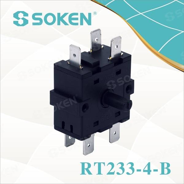 Nylon Rotary Switch mat 4 Positiounen (RT233-4-B)