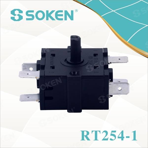 Power Rotary Switch sareng 6 Posisi (RT254-1)