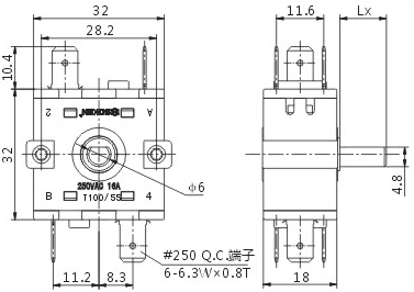 Сокен 4 Position Heater Rotary Switch