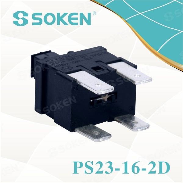 Soken Rectangular Push Button Reset Switch PS23-16-2D 2 Pole