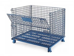 Warehouse Wire Mesh Storage Cage With Wheels