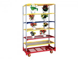Greenhouse Flower Trolley Cart With Wheels