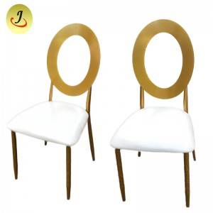Golden stainless steel round back dining furniture chair SF-SS022