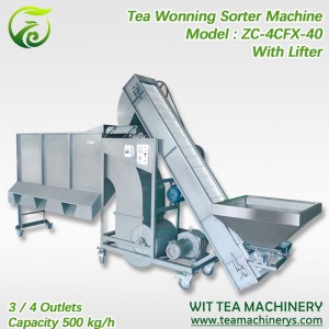 Automātiskā tējas Winnowing šķirošanas mašīna Tējas Winnower mašīna ZC-6CFX-40