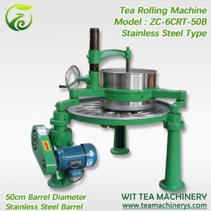 Factory directly Orthodox Tea Rolling Machine - 50cm Drum Tea Leaf Rolling Machine With Stainless Steel Pan ZC-6CRT-50B – Wit Tea Machinery