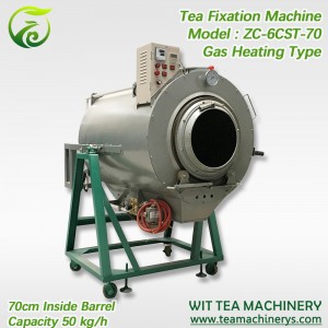 OEM/ODM Supplier Fresh Tea Leaf Grader - 70cm Barrel Gas Heating Green Tea Fixation Machine ZC-6CST-70 – Wit Tea Machinery