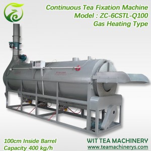 Machine de séchage de torréfacteur de thé de chauffage de gaz de baril de 100cm ZC-6CSTL-Q100
