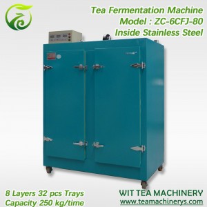 Factory For Tea Leaf Rolling Machine - 250 kg Capacity Electric Black Tea Fermentation Cabinet ZC-6CFJ-80 – Wit Tea Machinery