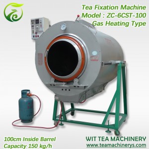 Machine de torréfacteur de thé de chauffage de gaz de baril de 100cm ZC-6CST-100