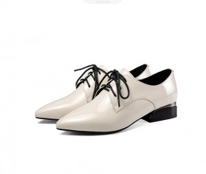 Korean Style Cow Hide Leather Formal Shoes Women