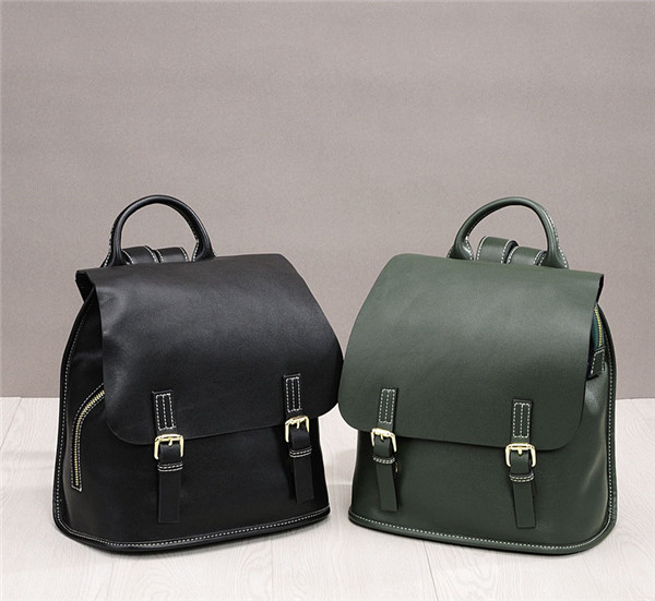 High Quality Fashion Oil Wax Leather Backpack For Both Women And Men