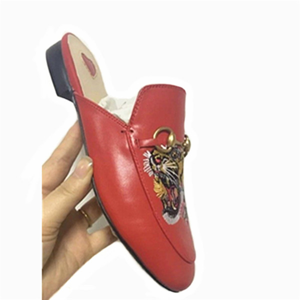 designer red leather flat shoes for women and men casual shoes Exporter