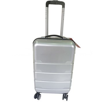 ABS silver trolley expandable boarding luggage