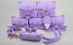 Multiple Wearing Methods Purple Bags Handbags Women Bowknot Hand Bag With Shoulder Strap