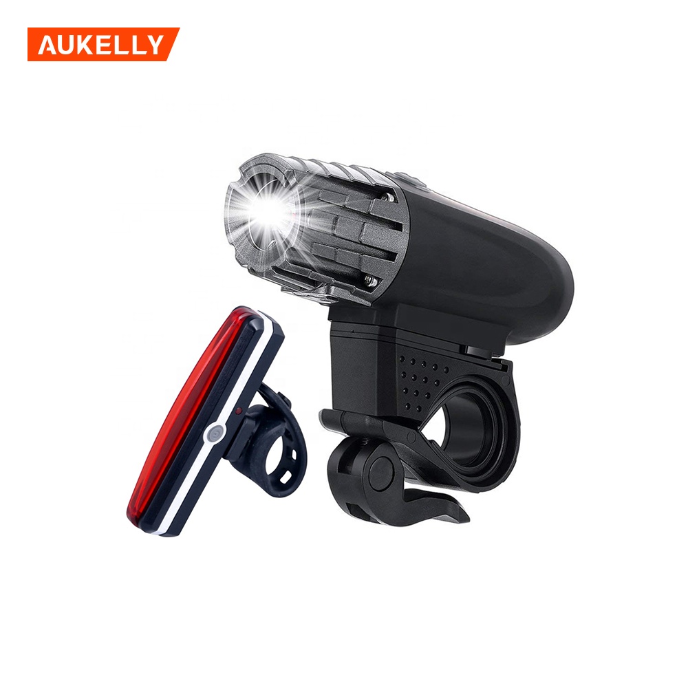 LED Bicycle Lamp Cycle Front Headlight and Tail Back Light Bright Bike FlashLight Kit USB Led rechargeable bicycle lights set