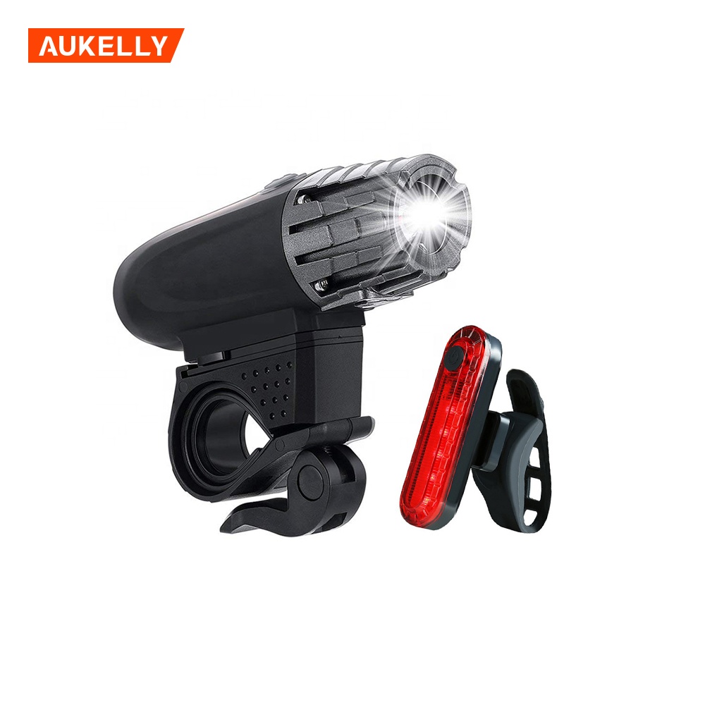 MTB Bike Light Waterproof Cycling Light Kit Built-in Battery Headlight Front Back lamp bicycle lights usb led rechargeable set
